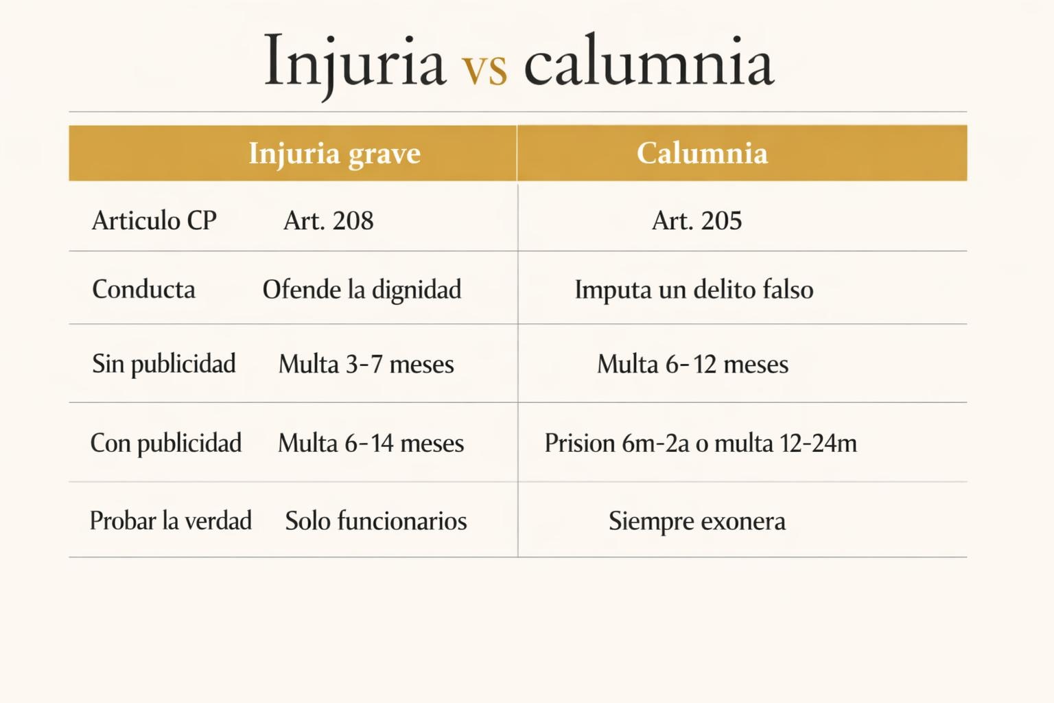 Injurias y calumnias: ejemplos, diferencias y penas legales