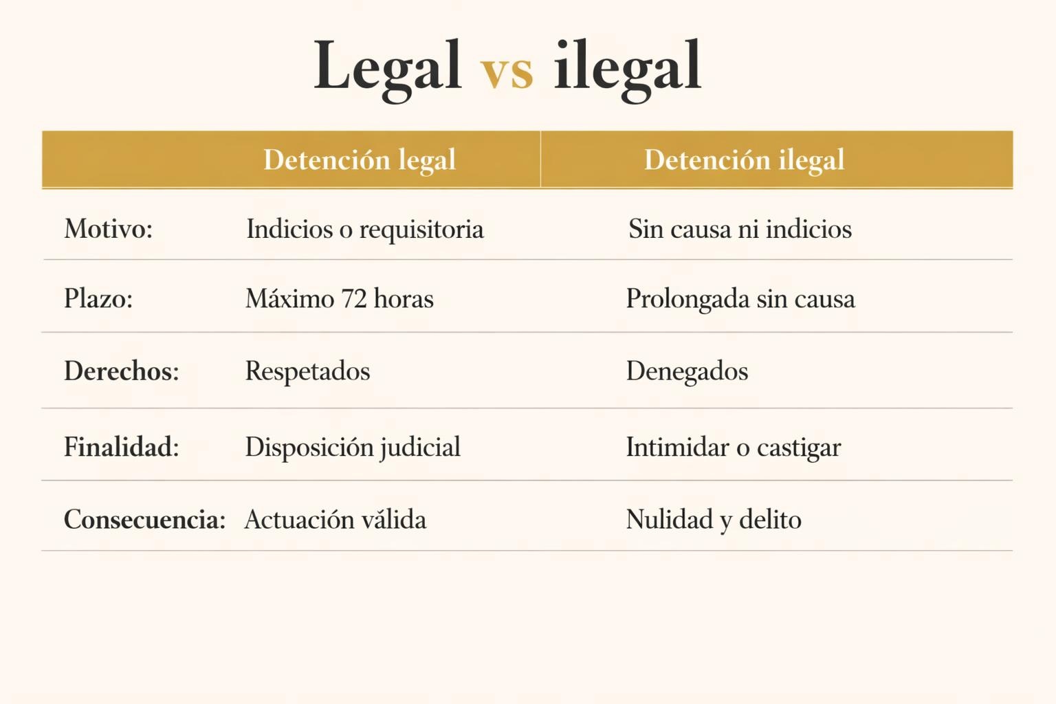 Detención ilegal de la policía: cuándo lo es y qué hacer